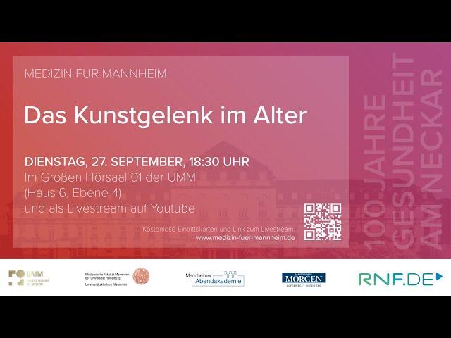 Medizin für Mannheim: Das Kunstgelenk im Alter