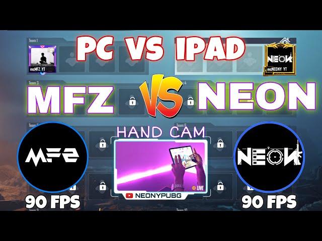 PC player 90FPS vs iPad player 90FPS | NEON vs MFZ | HARD CHALLENGE 