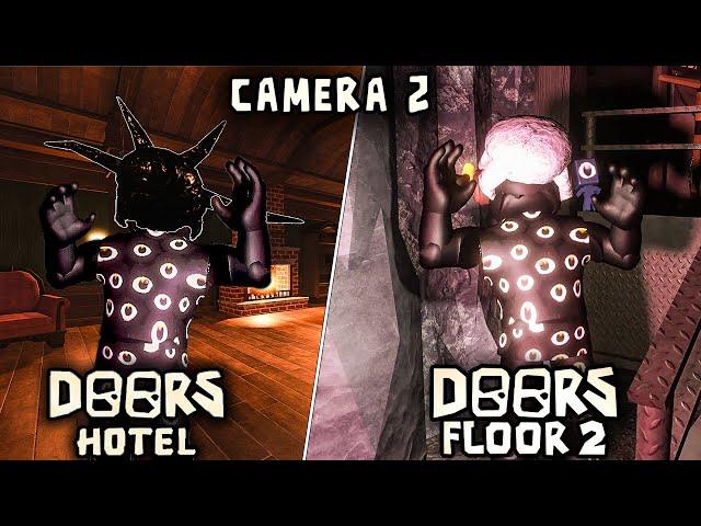 Deaths from All Mobs: Doors Floor 2 VS DOORS HOTEL (Camera 1 Vs Camera 2)