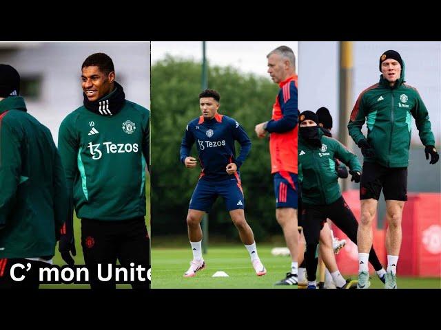 MAN UNITED PLAYER  TRAINING HIGH AND SANCHO RETURNS TO UNITED TRAINING