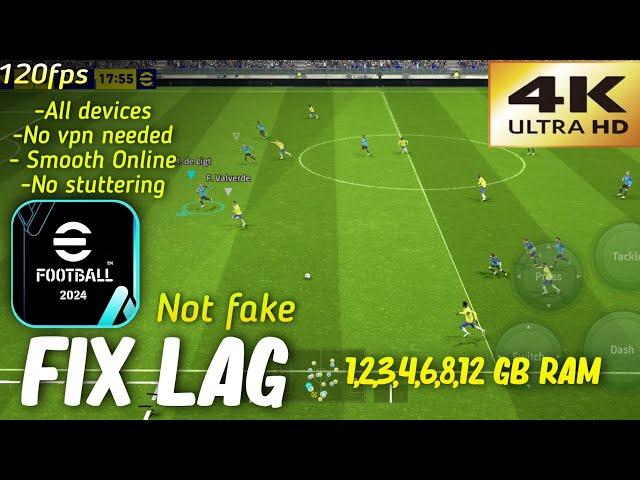 OMG | How To Fix Lag In eFootball 2024 Mobile | Lag Problem efootball | FIX IT NOW !! 