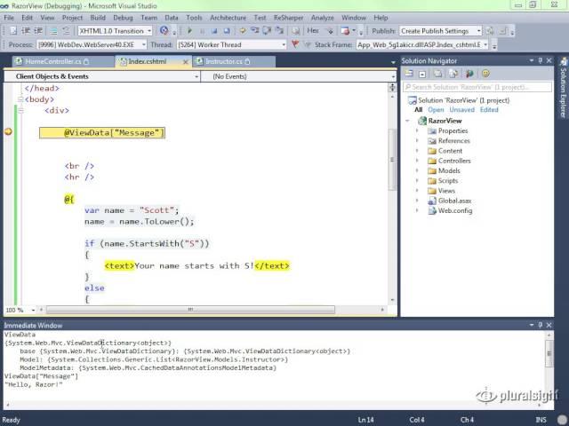 0205 ASP NET MVC 3 Fundamentals Razor   Models and ViewData