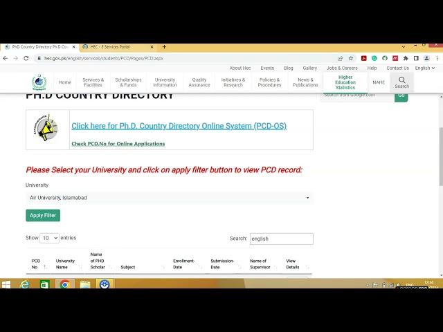 Check HEC PCD Number for online Application