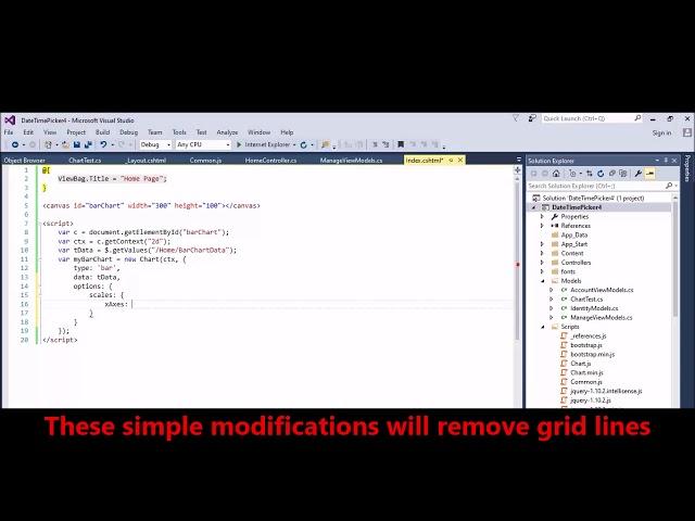 MVC  - Chart js  - How to remove grid lines