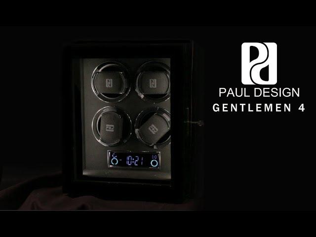 Watch Winder Paul Design Gentlemen 4 Watch Winder Black Shadow Finish