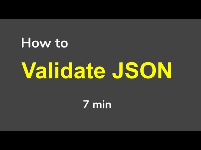 JSON Beginner Tutorial | How to validate JSON