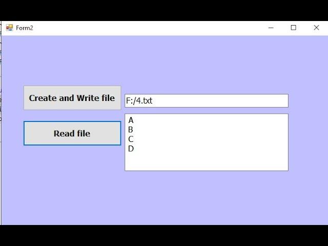 Programming in Visual Basic .Net How to Create  write and read file text