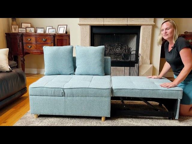 Best sleeper sofa for small spaces? 4 in 1 convertible chair bed!