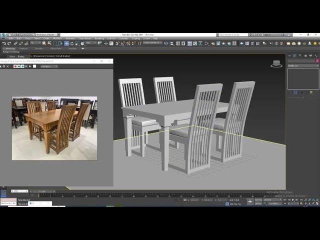 3DsMax Tutorials, Learn 3D Modeling a Stylish Dining Table & Chair from Scratch in 3dsmax ( Part 1)