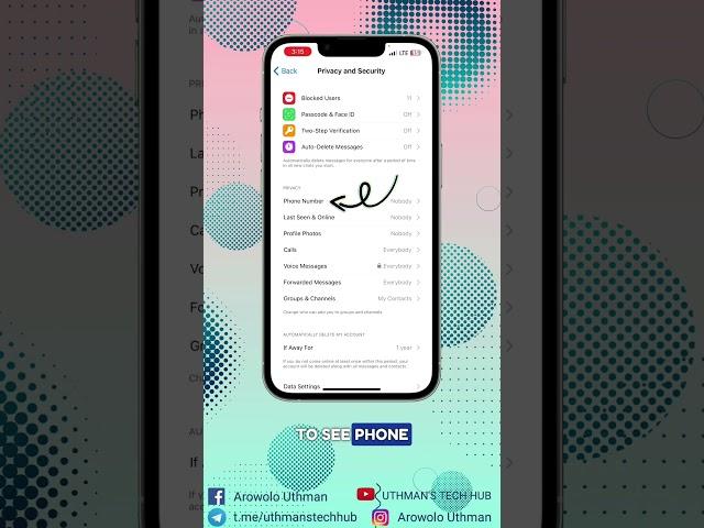 How to Hide Your Phone Number on Telegram #telegram #hidingphone #privacyandsecurity #howto