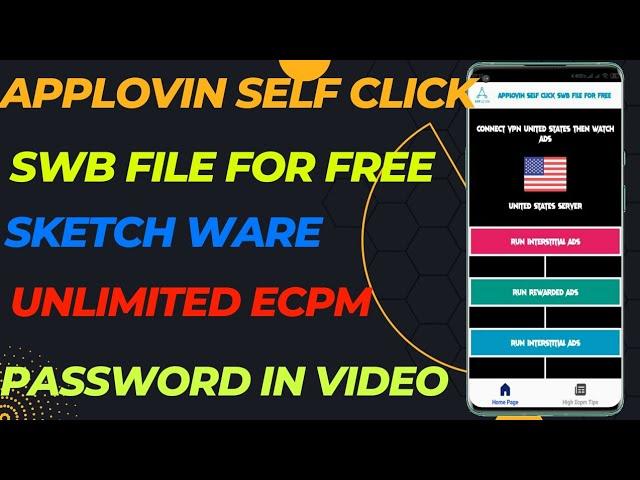 FREE APPLOVIN SELF CLICK SWB FILE FOR FREE UNLIMITED ECPM