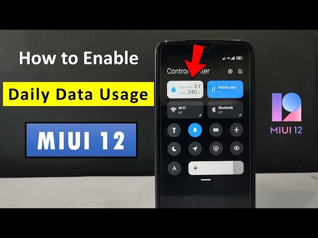 How to Enable Data Usage in MIUI 12 | Show Daily Data Usage on Notification Bar