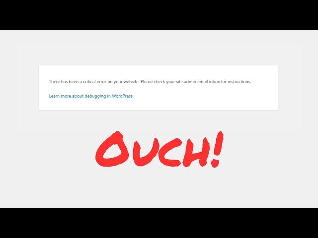 WordPress Critical Error on Your Website? Here's how to fix it!