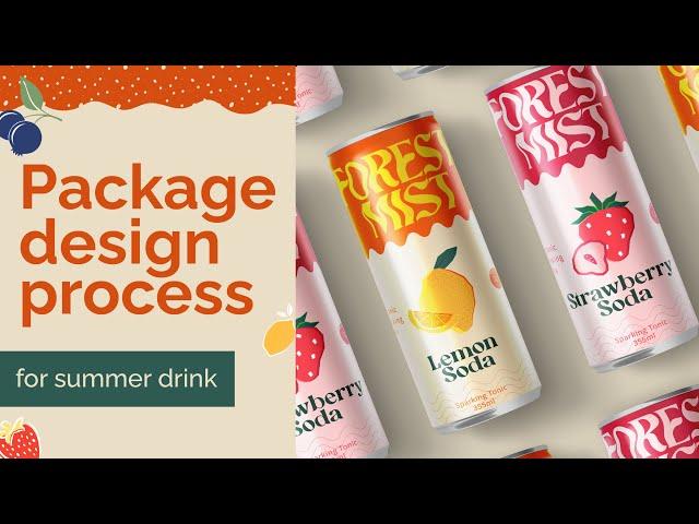 Packaging Design for Summer Soda | Forest Mist