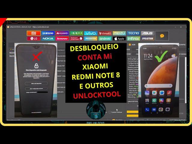 DESBLOQUEIO DE CONTA Mi DA XIAOMI VIA UNLOCKTOOL | BLOQUEIO DE LOJA REDMI NOTE 8 E OUTROS MODELOS