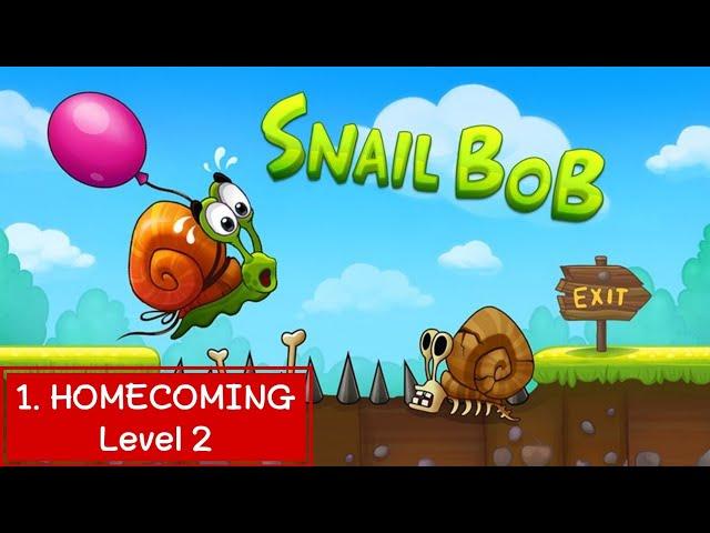 Snail Bob 1 Mobile - 1. HOMECOMING - LEVEL 2 | Gameplay (ALL STARS)