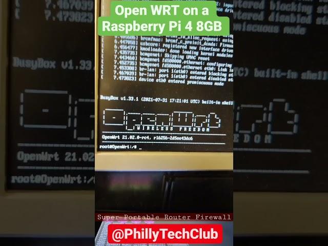 #OpenWRT on a #RaspberryPi4 Super Portable #Router #Firewall #PhillyTechClub