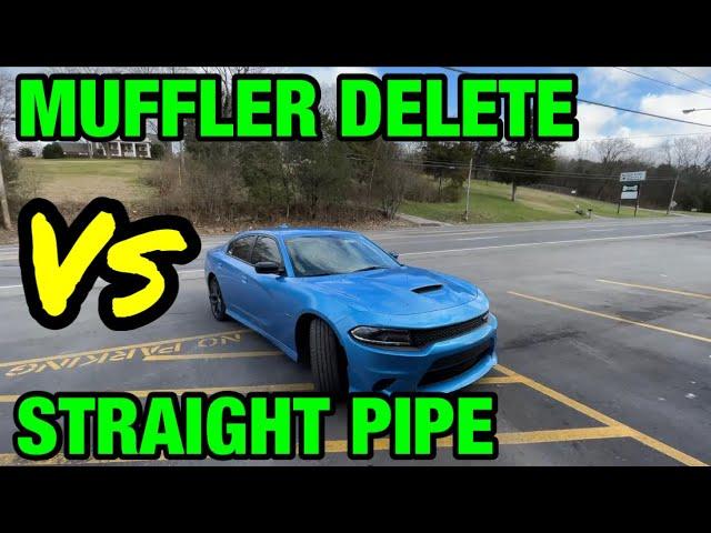 Dodge Charger R/T 5.7L HEMI V8: MUFFLER DELETE Vs STRAIGHT PIPE!