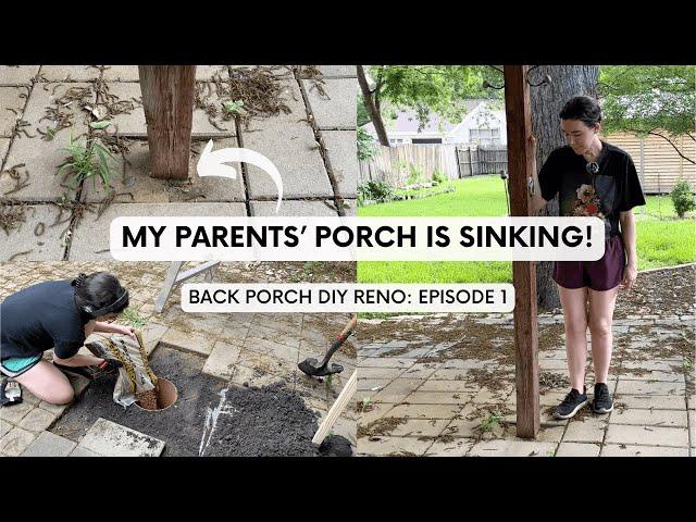 DIY RETROFITTED CONCRETE FOOTINGS FOR PATIO OR PERGOLA | Back Porch DIY Reno: Episode 1