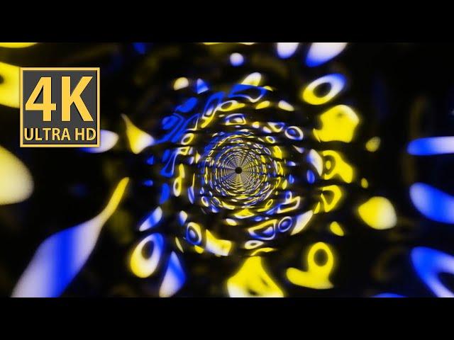 Visual Led Lights Abstract Background 4k Looping Wallpaper Yellow Blue Screen Saver Motion Graphics