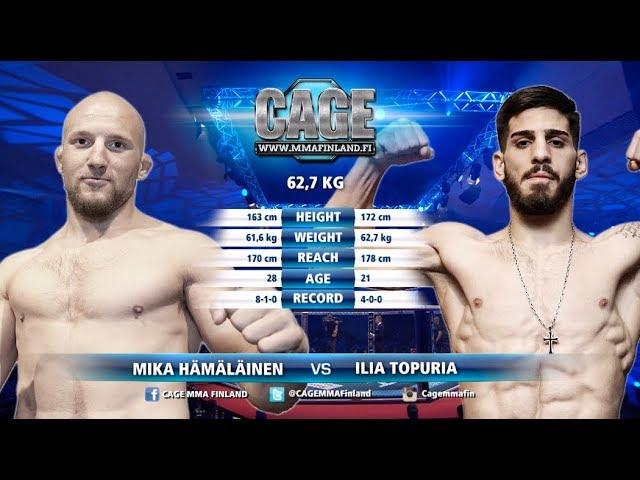 CAGE 43 Mika Hämäläinen vs Ilia Topuria Full Fight MMA