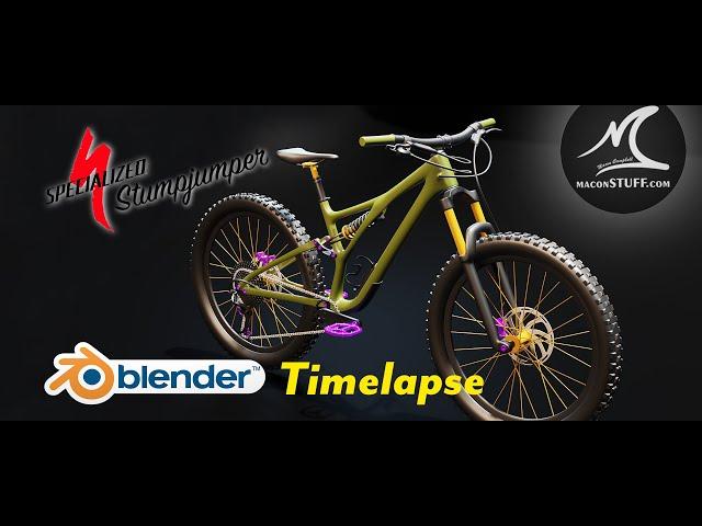 Specialized Stumpjumper 3D Model - Blender Timelapse