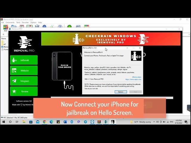 Jailbreak iPhone on Windows lll No need Bootable Pendrive lll iRemovalRa1n Checkra1n for Windows PC