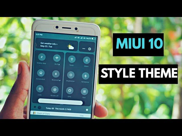 Miui 10 Style Themes - ft Redmi 4 | Unique look 2018