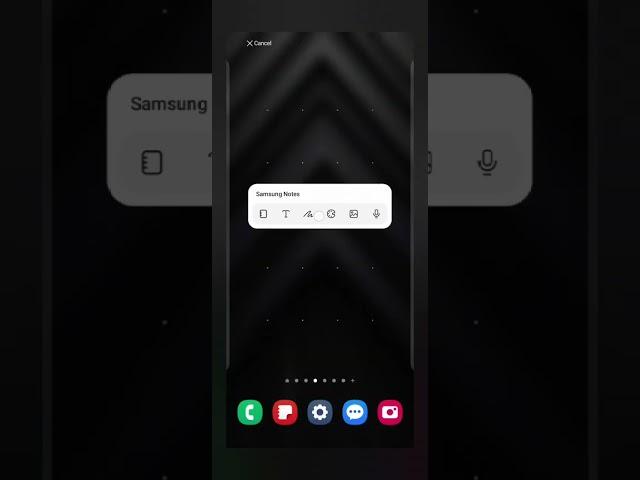 Add Note shortcut widget for Samsung phone #samsungphone #shorts