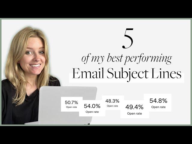 Email Subject Lines that Get OPENED! (tips + examples from 50% open rate emails!)