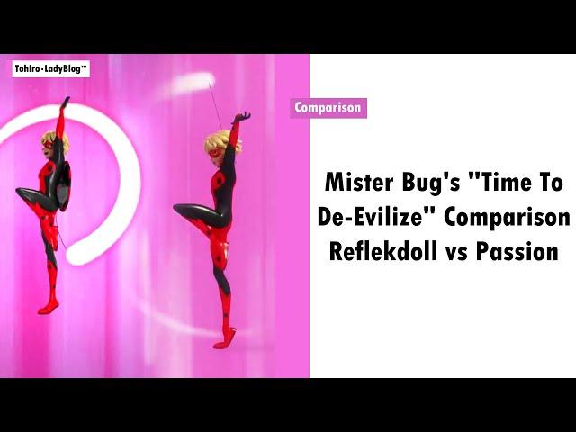 MIRACULOUS | Mister Bug's "Time To De-Evilize" | Comparison