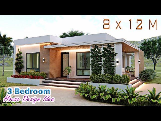 HOUSE DESIGN IDEA |8 X 12 Meters | 3 Bedroom Pinoy Dream House | Box Type House