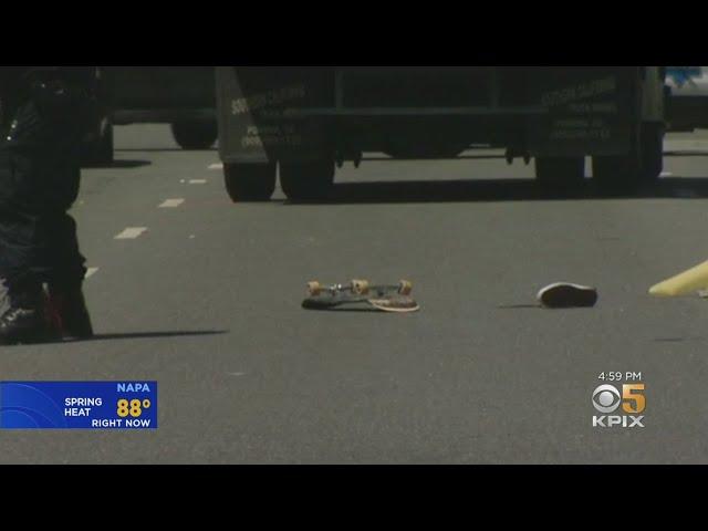 Skateboarder Dies In Collision With Dump Truck