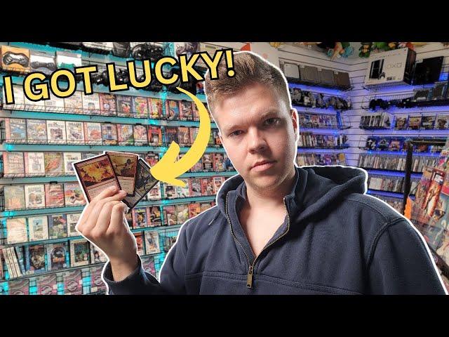 HUNTING FOR MAGIC CARDS AT A GAME STORE - $10 Deck Building Challenge