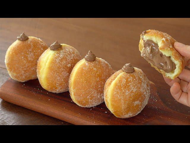 Fluffy Donuts with Chocolate Cream Recipe :: Better Than Buying It