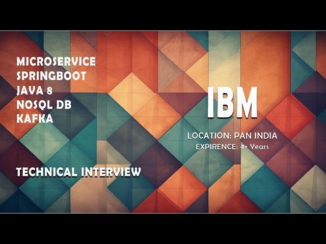 SELECTED? | IBM | Java microservice spring boot real time interview | Real time interview