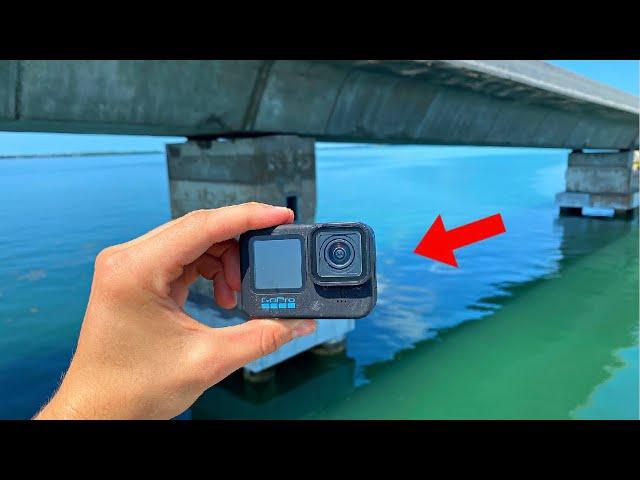 Dropping My GOPRO Under Florida’s Most Popular Fishing Bridge (Crazy)