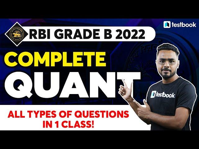 RBI Grade B Maths Classes | Complete Quant Questions for Grade B in 1 Class | Sumit Sir