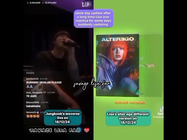 Our captain can never forget to support his girl #lisa #jungkook #liskook #lizkook #liskookisreal