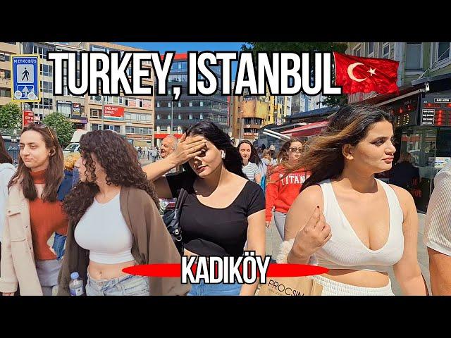 TURKEY ISTANBUL Amazing Walking Tour in The Kadikoy Istanbul City Center Walking Tour 2024 4K