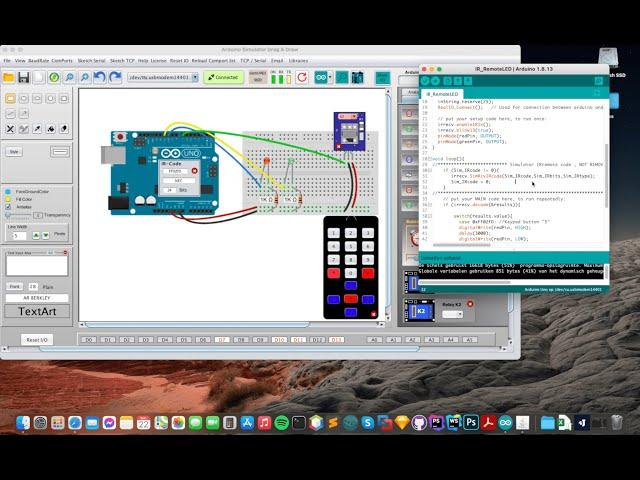 Simulate an IR remote controller with the Arduino simulator