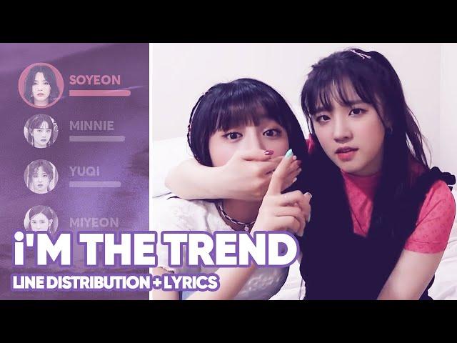 (G)I-DLE - i'M THE TREND (Line Distribution+Lyrics Color Coded) PATREON REQUESTED