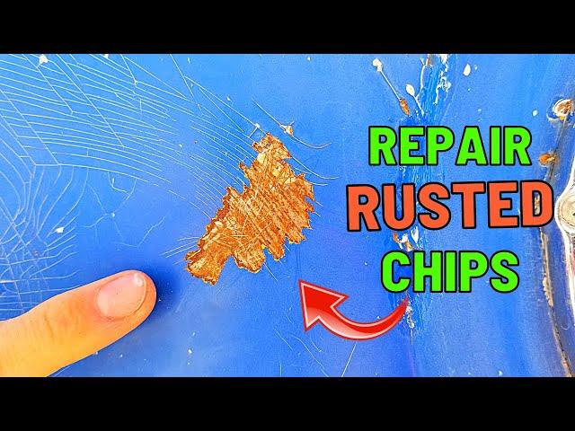 How To Fix Rust Bubbled Paint, Rusty Rock Chips, Paint Scratches & Chips