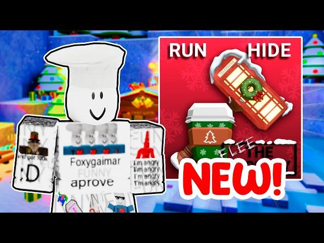 TRYING OUT ALL THE NEW CHRISTMAS HAMMERS IN ROBLOX FLEE THE FACILITY!