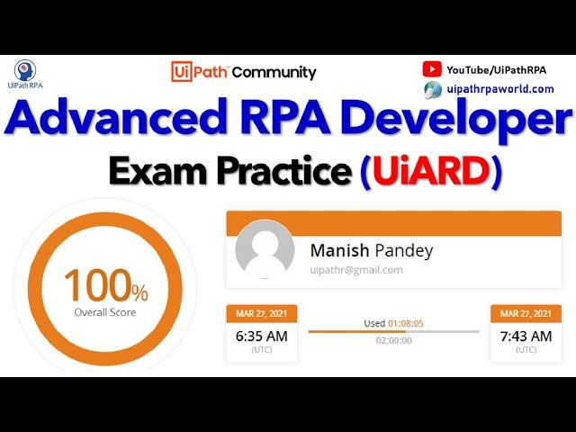 UiPath Advanced RPA Developer Certification Exam Practice || UiARD Certification Practice Test