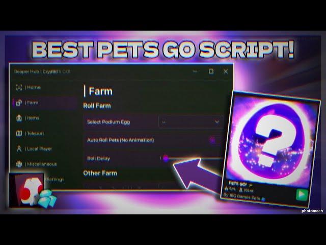 PETS GO SCRIPT/NO KEY/NO BAN/PASTEBIN | AUTO ROLL, AUTO FARM & MORE | MOBILE AND PC NEW UPDATE 2024