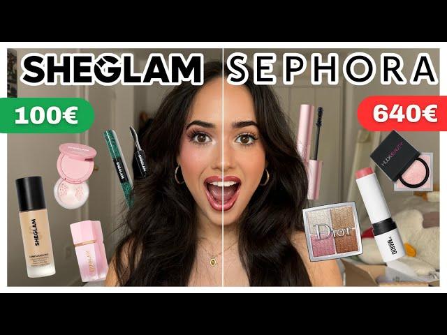 PROBANDO maquillaje CARO VS BARATO  SEPHORA VS SHEGLAM |  +600€ en MAQUILLAJE