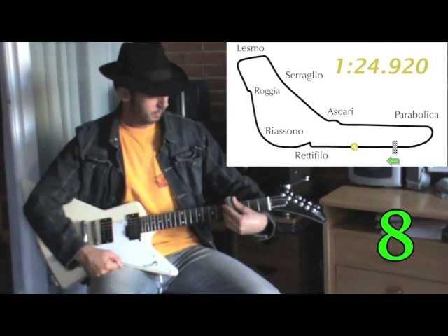 V6 F1 Guitar Monza. Prediction of 2014 pole lap sound and time