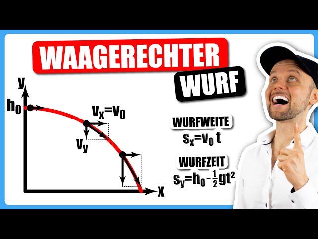 Waagerechter Wurf - Wurfweite und Wurfzeit