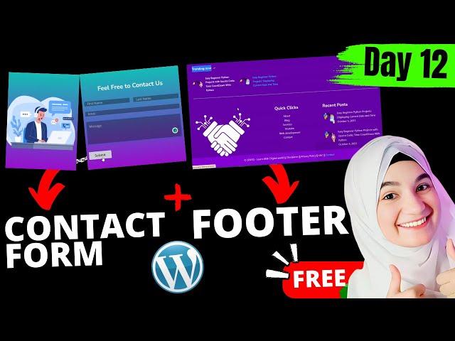 How to Create Contact Us Page (wpforms) + Footer in WordPress (Day 12)